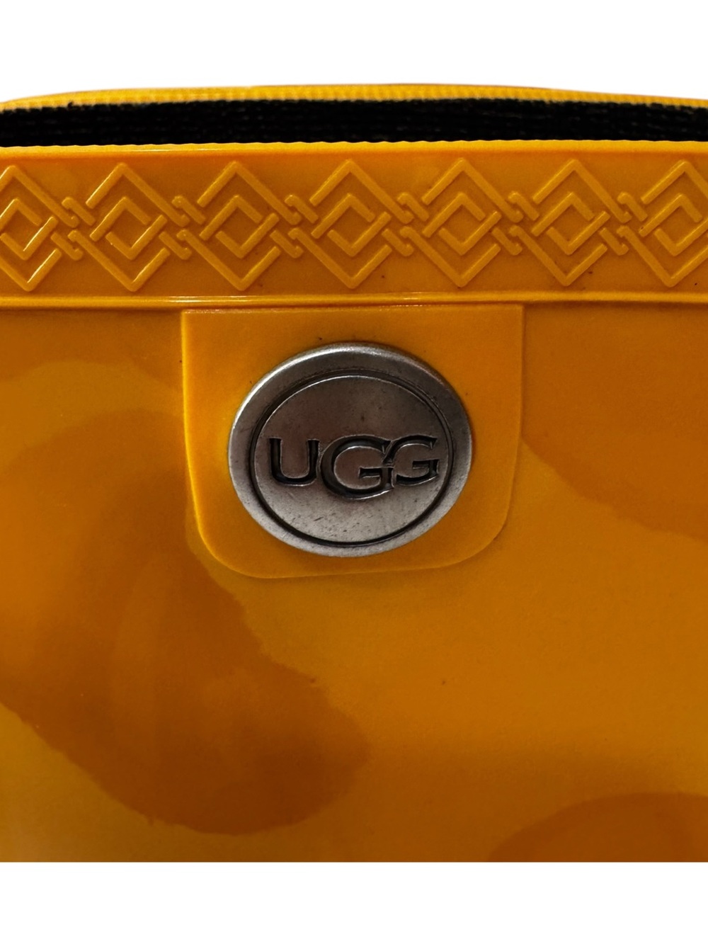 UGG Sienna Rain Boots Yellow Gloss Waterproof Rubber Calf Sz 9 - Picture 10 of 12